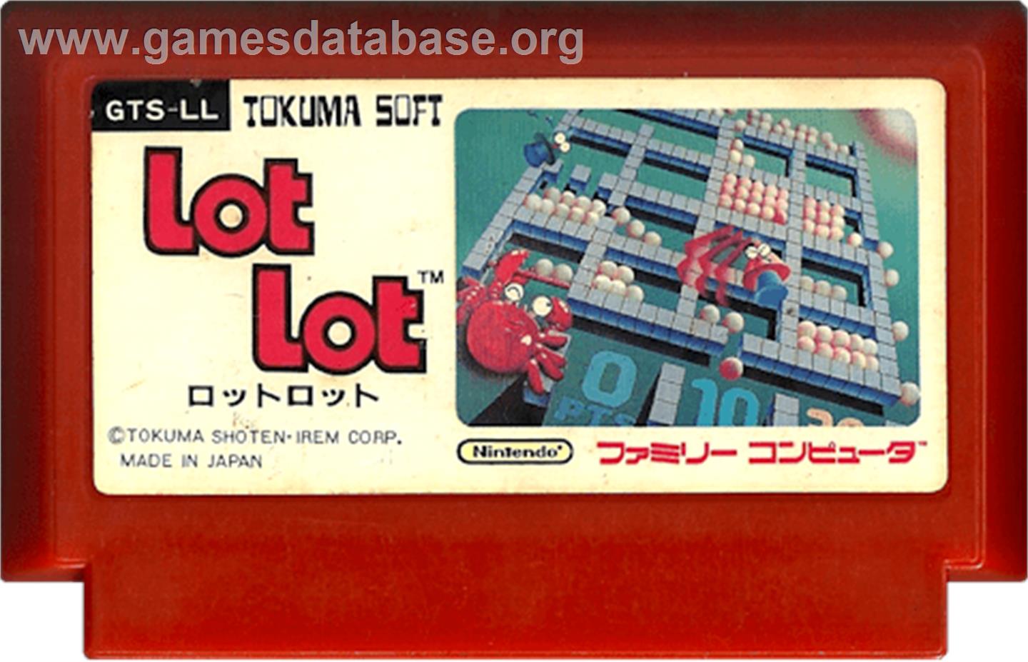 Lot Lot - Nintendo NES - Artwork - Cartridge