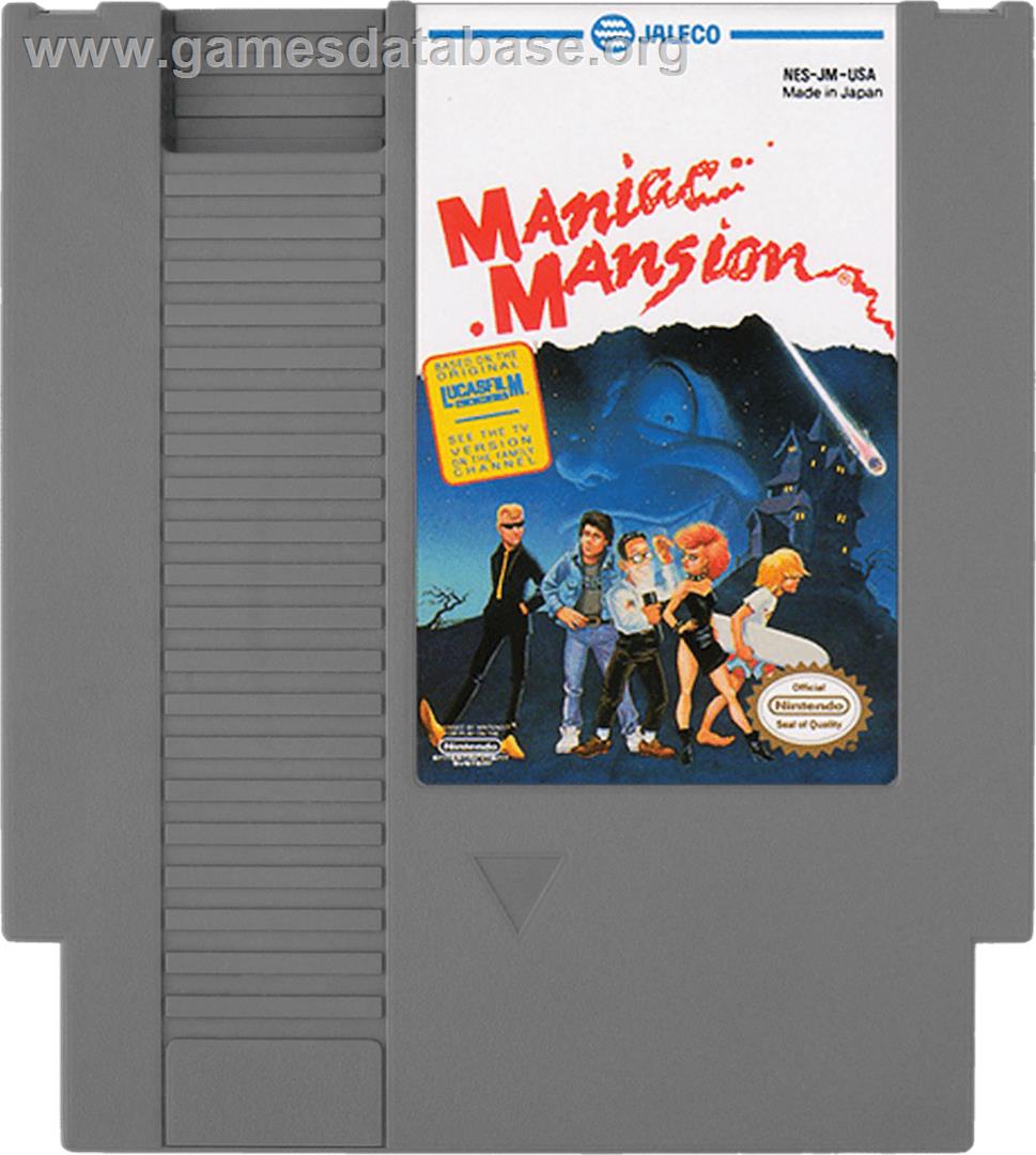 Maniac Mansion - Nintendo NES - Artwork - Cartridge