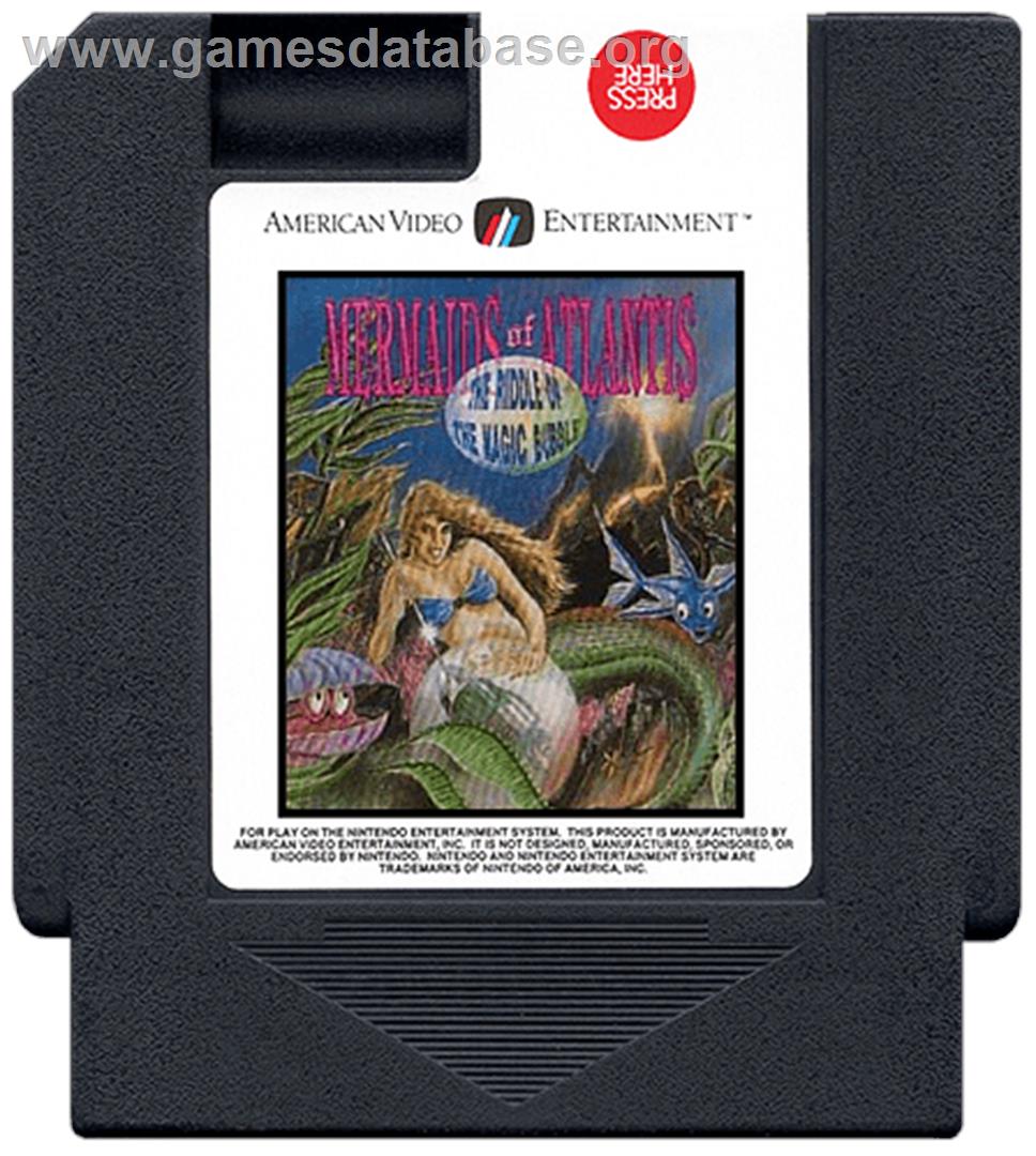 Mermaids of Atlantis: A Riddle of a Magic Bubble - Nintendo NES - Artwork - Cartridge