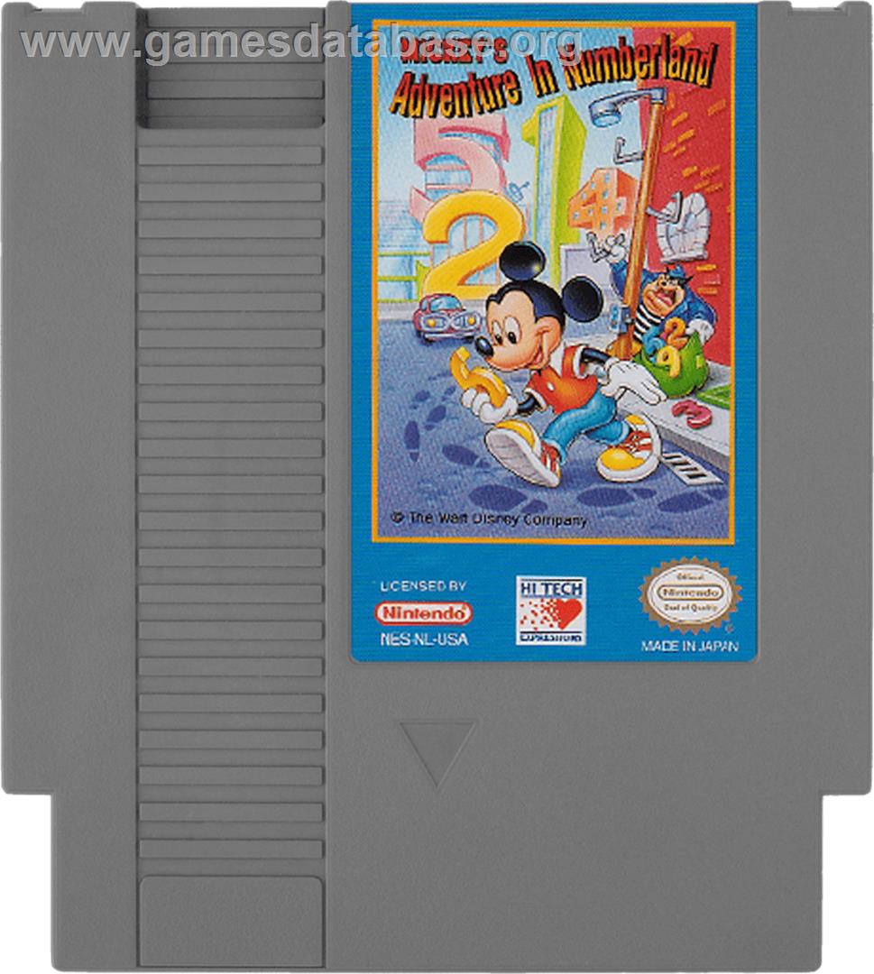 Mickey's Adventures in Numberland - Nintendo NES - Artwork - Cartridge