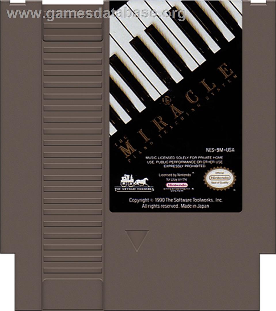 Miracle Piano Teaching System - Nintendo NES - Artwork - Cartridge