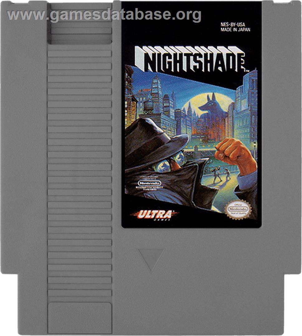 Nightshade: Part 1 - The Claws of Sutekh - Nintendo NES - Artwork - Cartridge