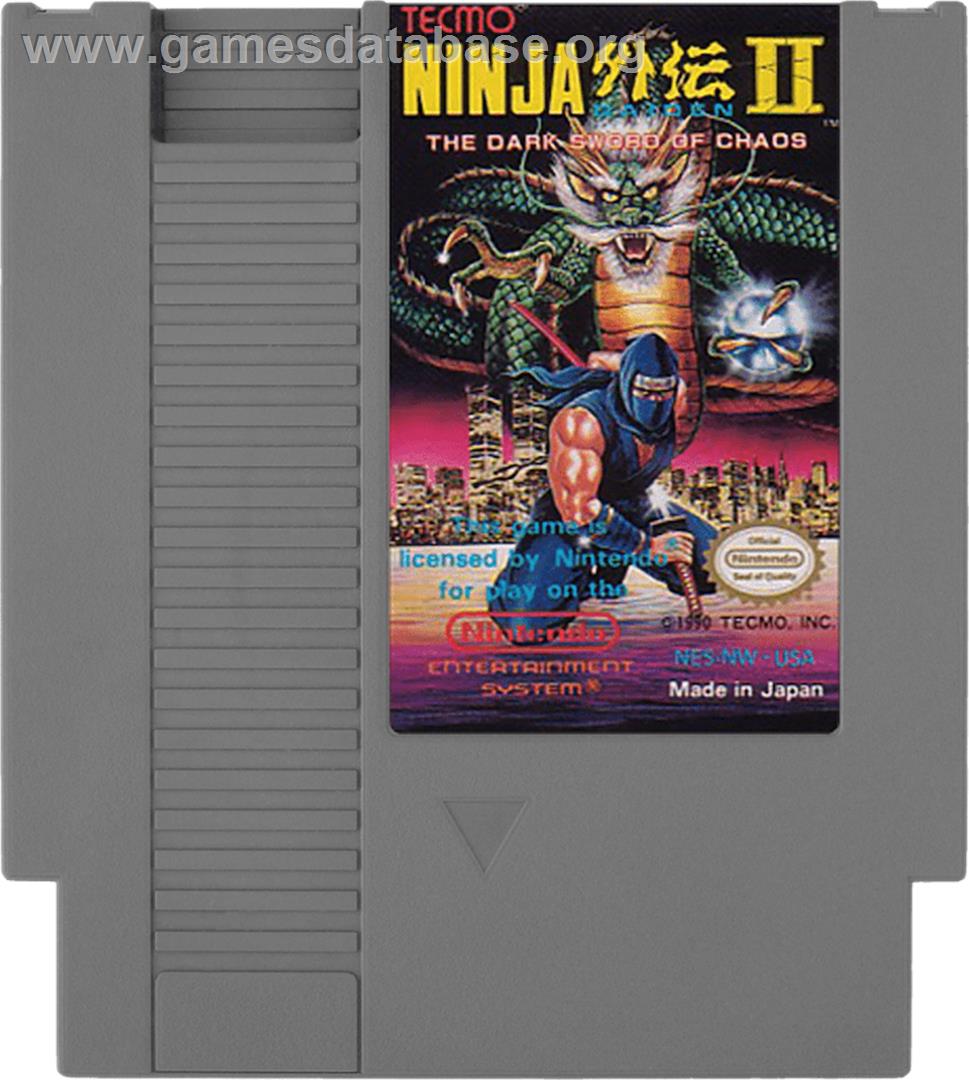 Ninja Gaiden II: The Dark Sword of Chaos - Nintendo NES - Artwork - Cartridge