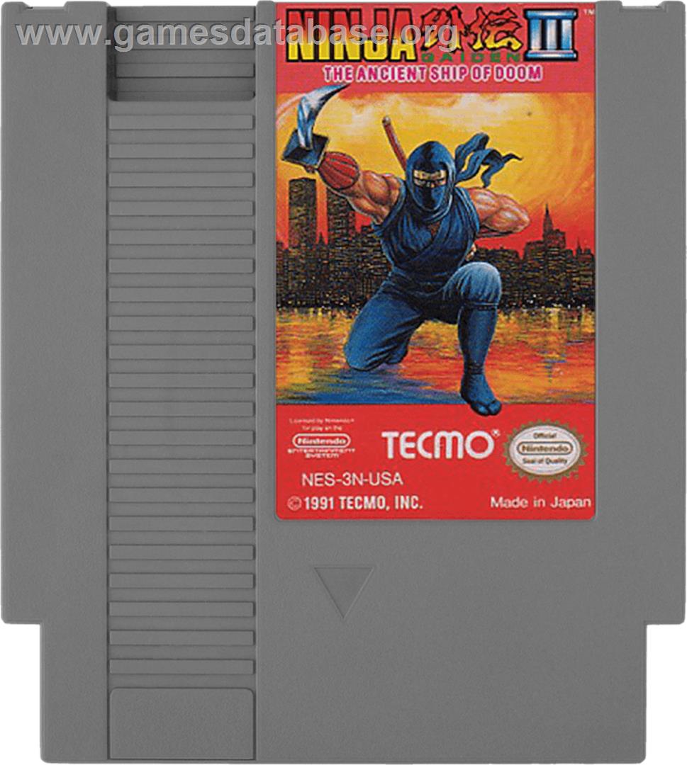 Ninja Gaiden III: The Ancient Ship of Doom - Nintendo NES - Artwork - Cartridge