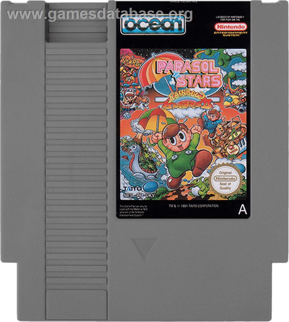 Parasol Stars: The Story of Bubble Bobble 3 - Nintendo NES - Artwork - Cartridge