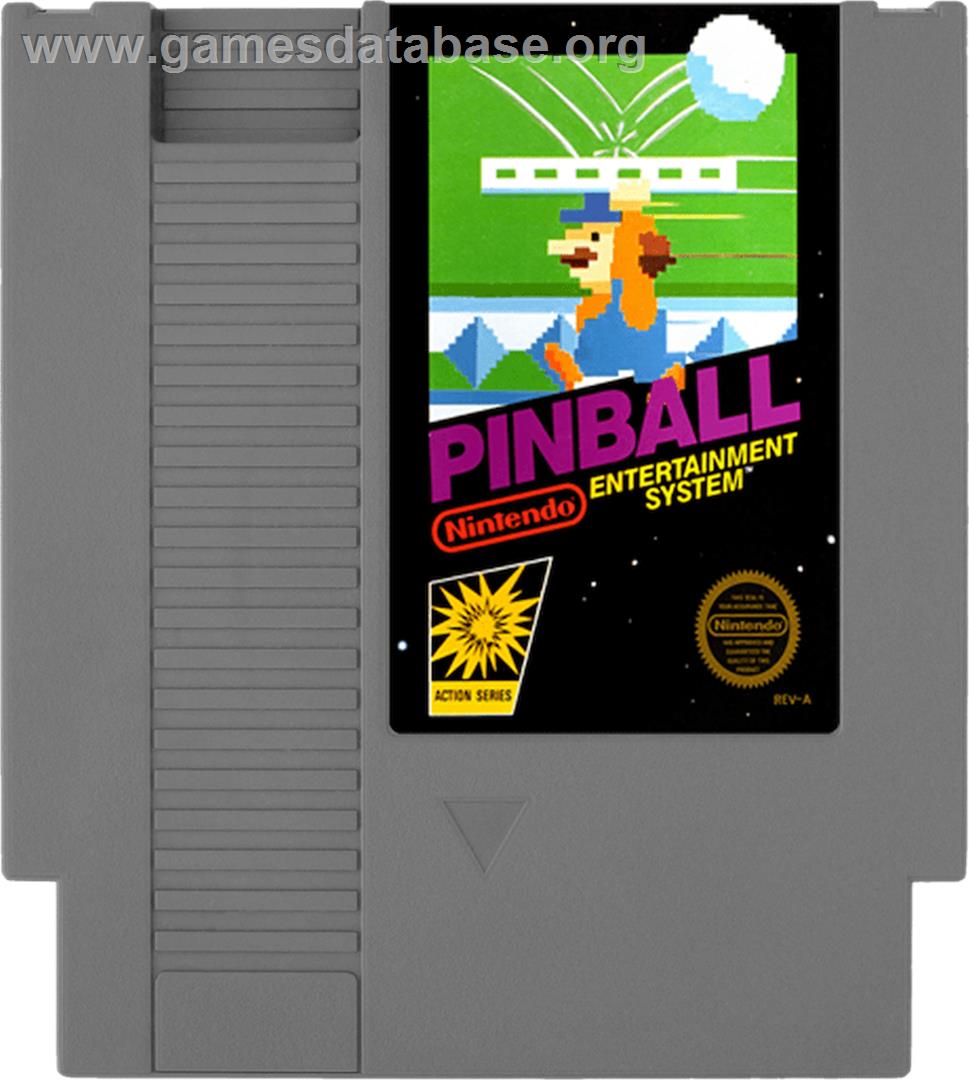 Pinball - Nintendo NES - Artwork - Cartridge