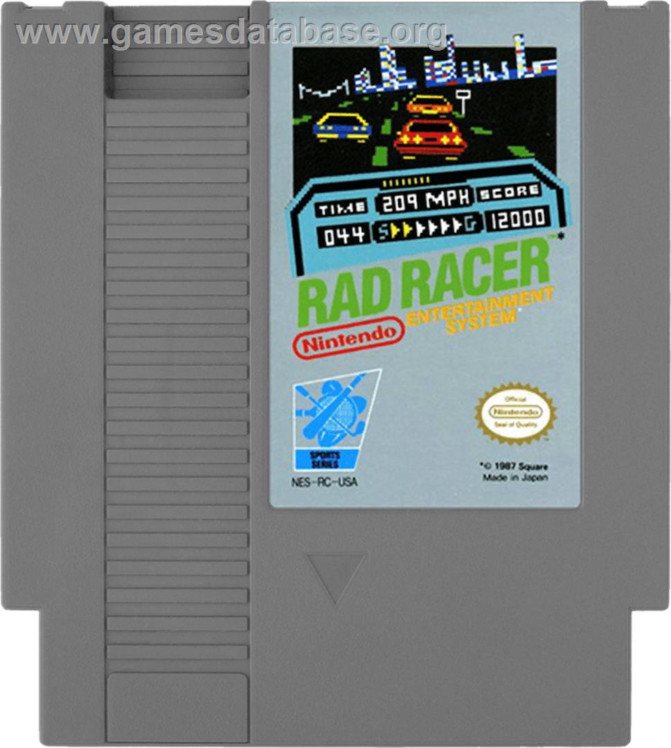 Rad Racer - Nintendo NES - Artwork - Cartridge
