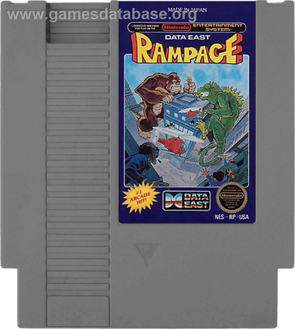 Rampage - Nintendo NES - Artwork - Cartridge