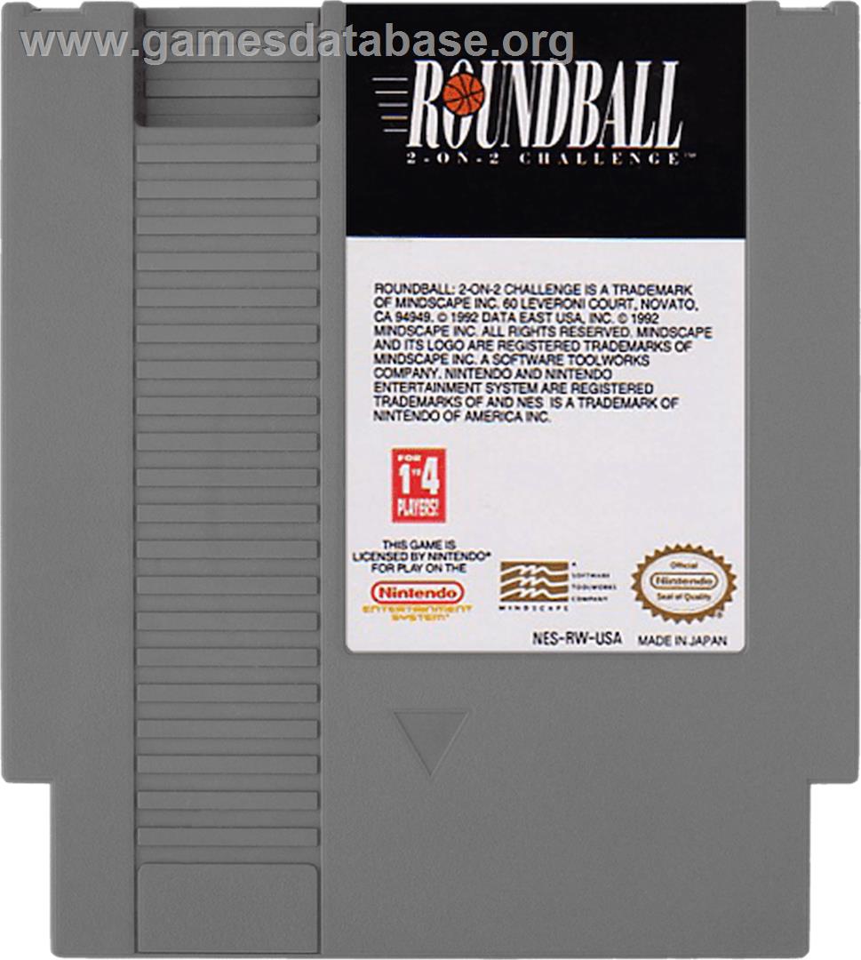 Roundball: 2-On-2 Challenge - Nintendo NES - Artwork - Cartridge