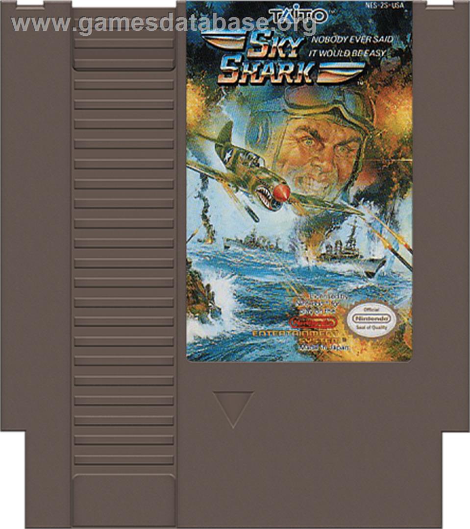 Sky Shark - Nintendo NES - Artwork - Cartridge