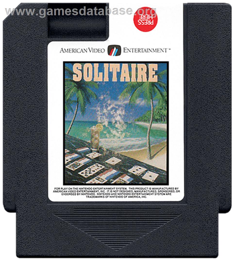 Solitaire - Nintendo NES - Artwork - Cartridge