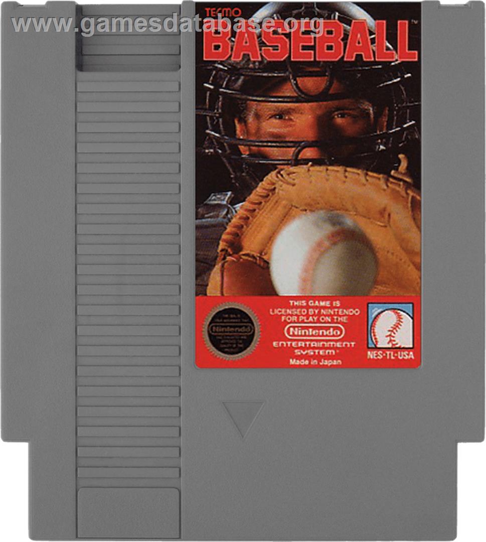 Tecmo Baseball - Nintendo NES - Artwork - Cartridge
