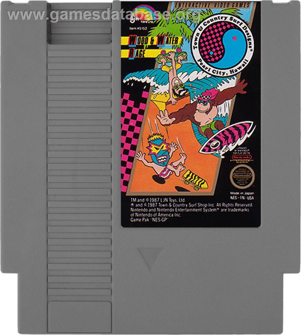 Town & Country Surf Designs: Wood & Water Rage - Nintendo NES - Artwork - Cartridge