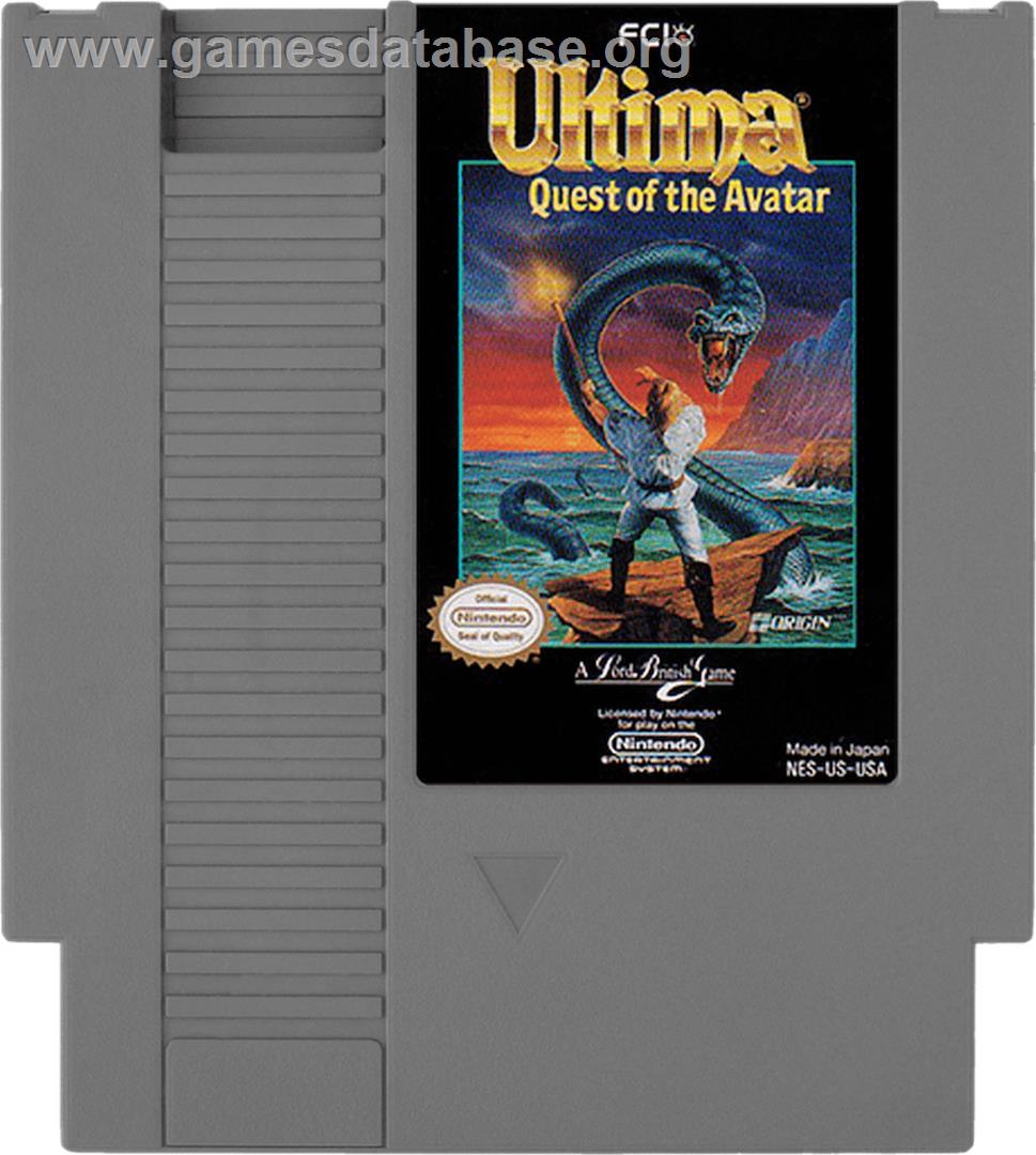 Ultima IV: Quest of the Avatar - Nintendo NES - Artwork - Cartridge
