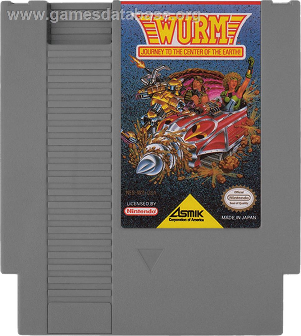 Wurm: Journey to the Center of the Earth - Nintendo NES - Artwork - Cartridge