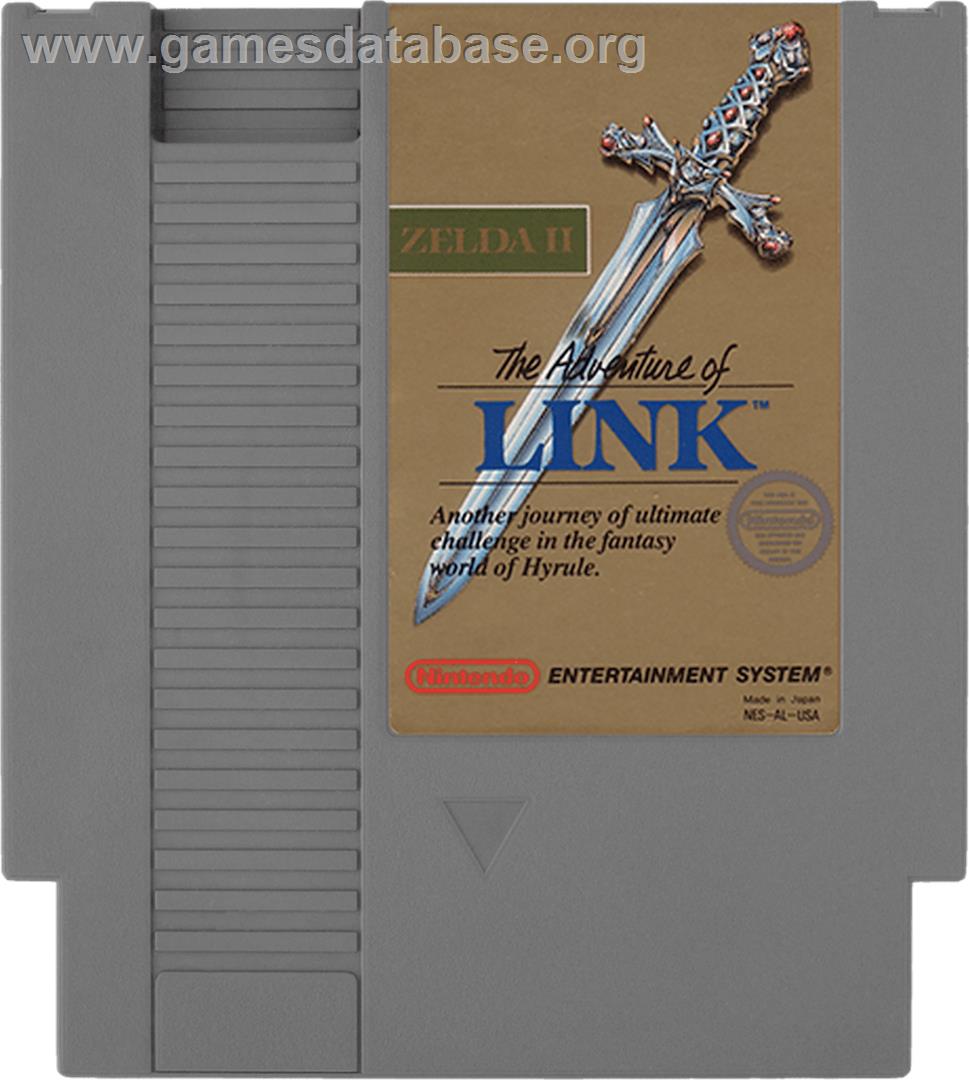 Zelda II: The Adventure of Link - Nintendo NES - Artwork - Cartridge