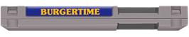 Top of cartridge artwork for Burgertime on the Nintendo NES.