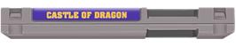 Top of cartridge artwork for Castle of Dragon on the Nintendo NES.