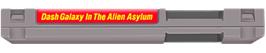 Top of cartridge artwork for Dash Galaxy in the Alien Asylum on the Nintendo NES.