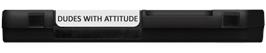 Top of cartridge artwork for Dudes With Attitude on the Nintendo NES.