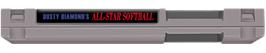 Top of cartridge artwork for Dusty Diamond's All-Star Softball on the Nintendo NES.