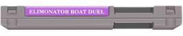 Top of cartridge artwork for Eliminator Boat Duel on the Nintendo NES.