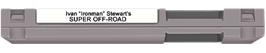 Top of cartridge artwork for Ironman Ivan Stewart's Super Off-Road on the Nintendo NES.