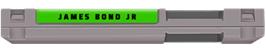 Top of cartridge artwork for James Bond Jr. on the Nintendo NES.