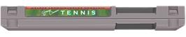 Top of cartridge artwork for Jimmy Connor's Tennis on the Nintendo NES.