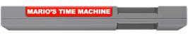 Top of cartridge artwork for Mario's Time Machine on the Nintendo NES.