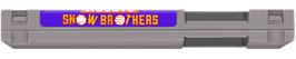 Top of cartridge artwork for Snow Brothers on the Nintendo NES.