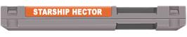 Top of cartridge artwork for Starship Hector on the Nintendo NES.