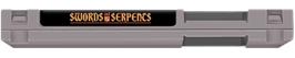 Top of cartridge artwork for Swords And Serpents on the Nintendo NES.