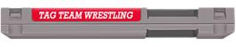 Top of cartridge artwork for Tag Team Wrestling on the Nintendo NES.