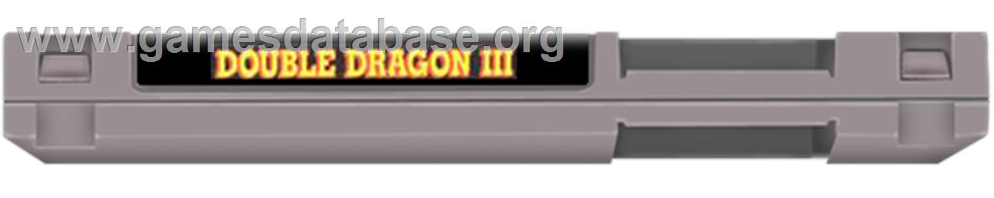 Double Dragon 3 - The Rosetta Stone - Nintendo NES - Artwork - Cartridge Top