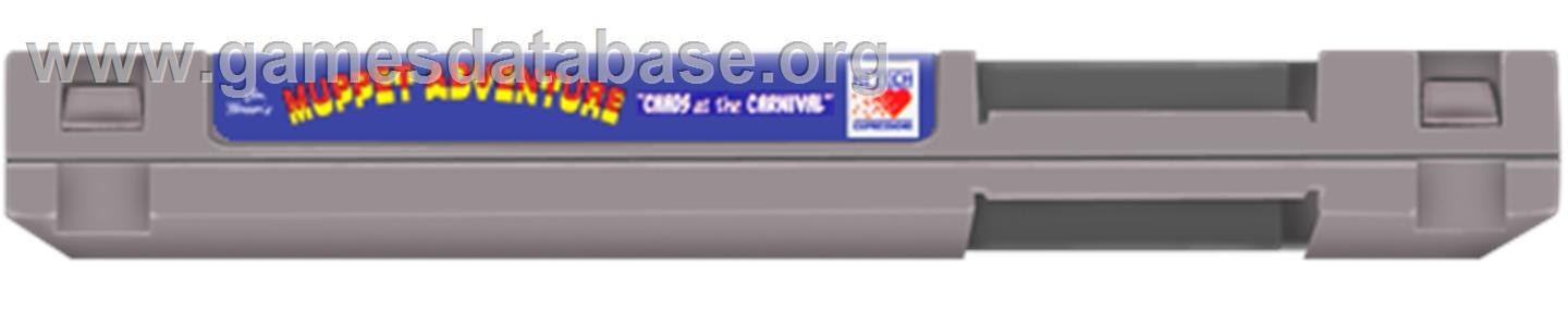 Jim Henson's Muppet Adventure: Chaos at the Carnival - Nintendo NES - Artwork - Cartridge Top