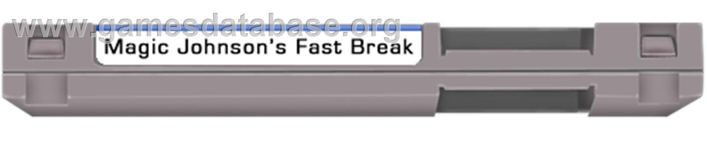 Magic Johnson's Fast Break - Nintendo NES - Artwork - Cartridge Top