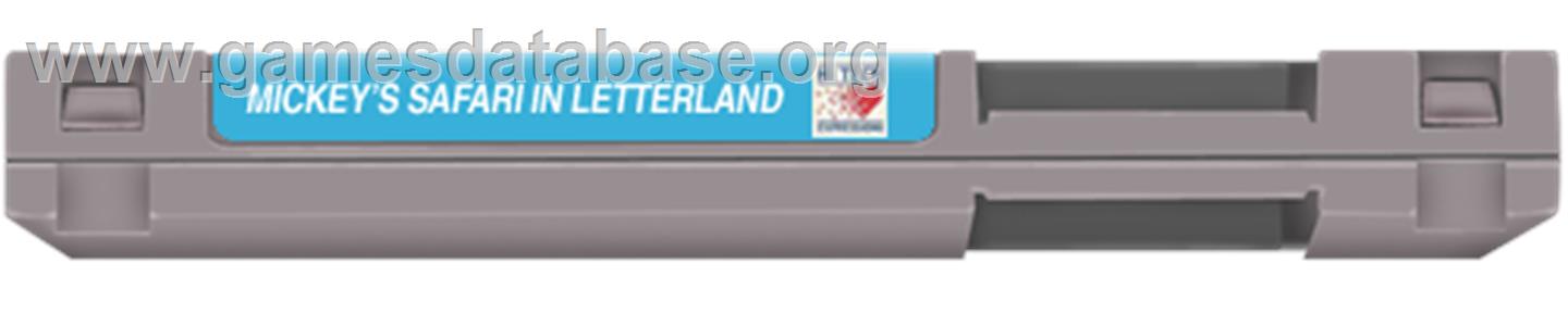 Mickey's Safari In Letterland - Nintendo NES - Artwork - Cartridge Top