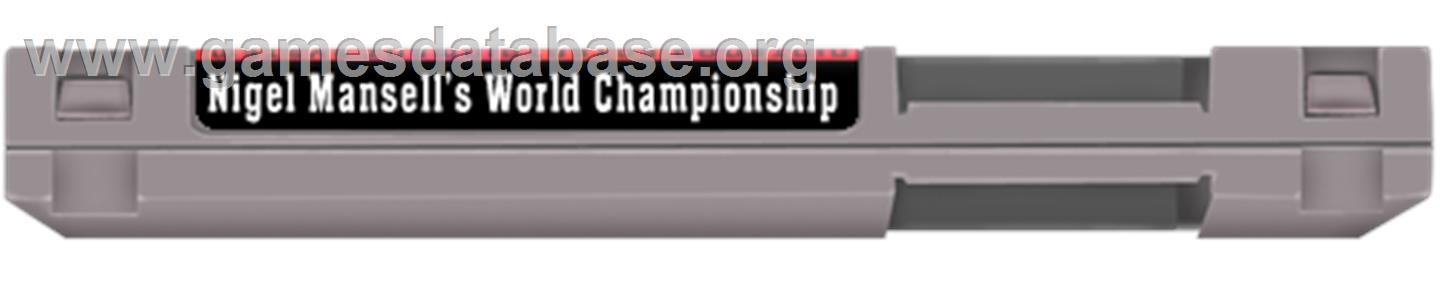 Nigel Mansell's World Championship - Nintendo NES - Artwork - Cartridge Top