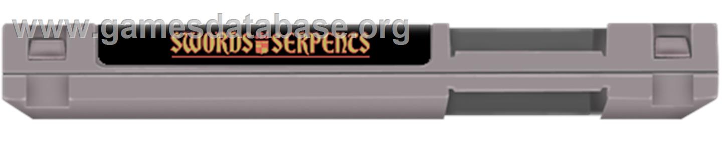 Swords and Serpents - Nintendo NES - Artwork - Cartridge Top