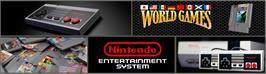 Arcade Cabinet Marquee for World Games.