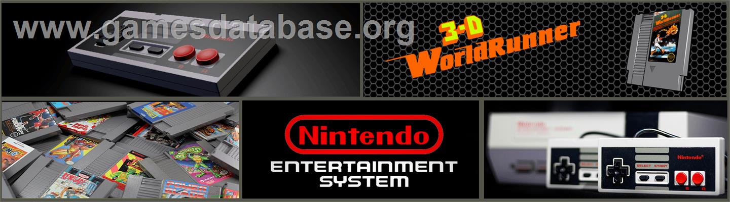 3D World Runner - Nintendo NES - Artwork - Marquee