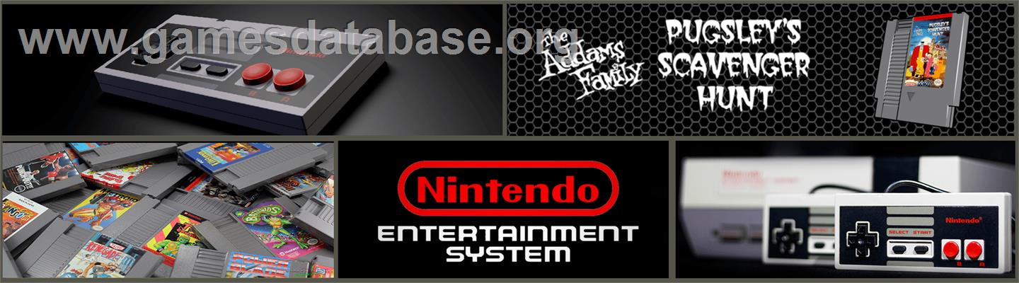 Addams Family: Pugsley's Scavenger Hunt - Nintendo NES - Artwork - Marquee
