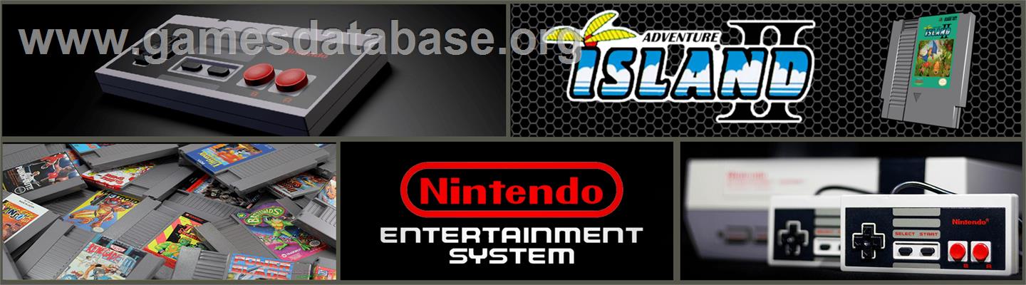 Adventure Island 2 - Nintendo NES - Artwork - Marquee
