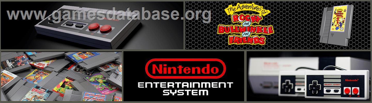 Adventures Of Rocky And Bullwinkle And Friends, The - Nintendo NES - Artwork - Marquee
