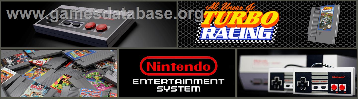 Al Unser Jr. Turbo Racing - Nintendo NES - Artwork - Marquee