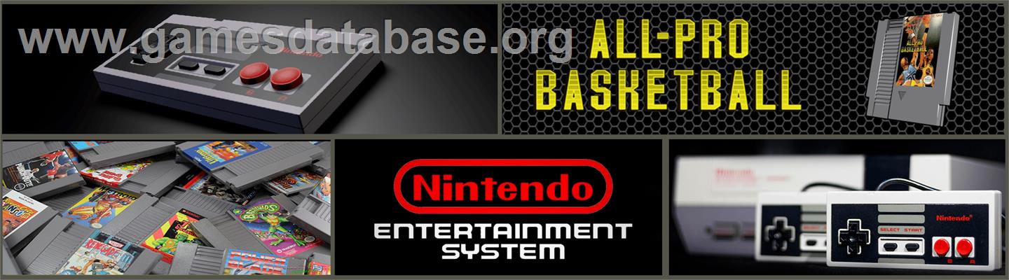 All Pro Basketball - Nintendo NES - Artwork - Marquee