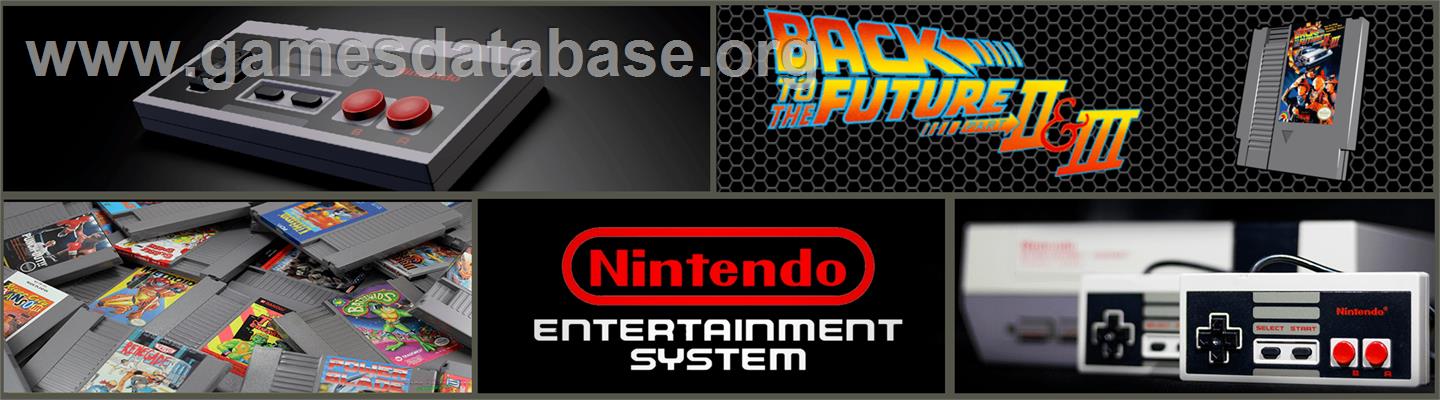 Back to the Future 2 & 3 - Nintendo NES - Artwork - Marquee