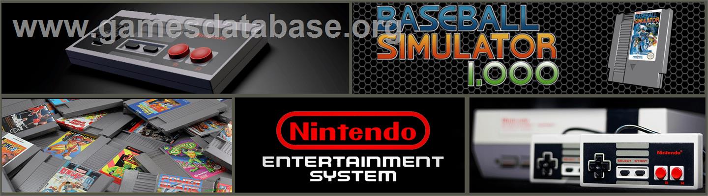 Baseball Simulator 1.000 - Nintendo NES - Artwork - Marquee