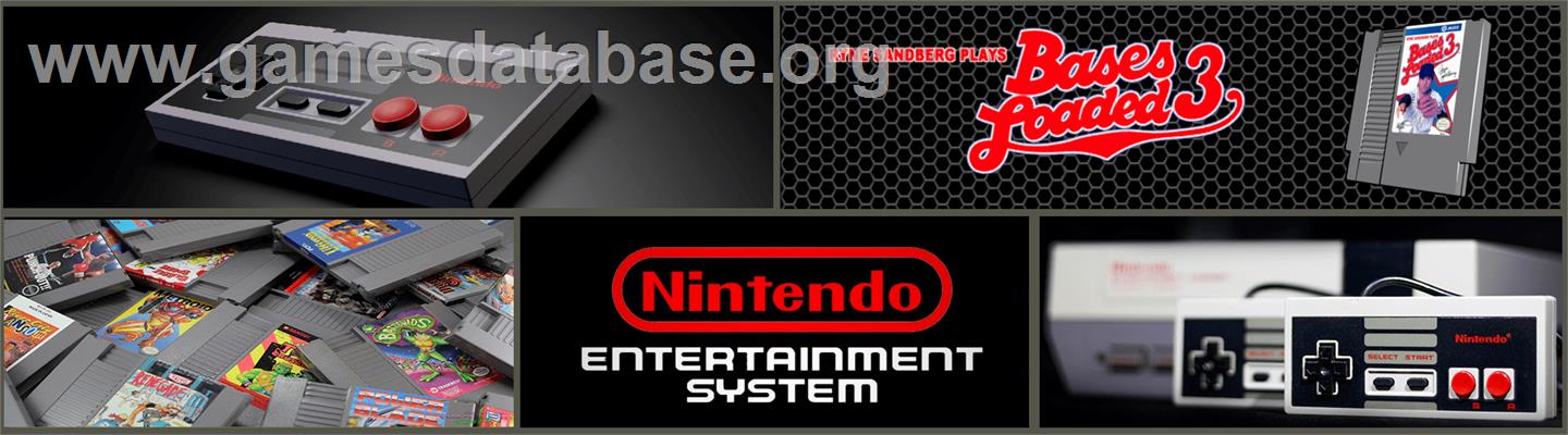 Bases Loaded 3 - Nintendo NES - Artwork - Marquee